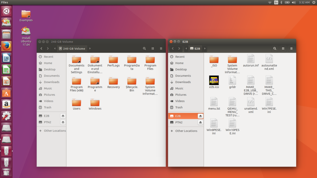 Screenshot Ubuntu Live System