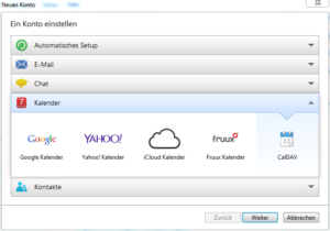 Termin- und Kontaktsynchronisation mit eM-client und sabre/dav