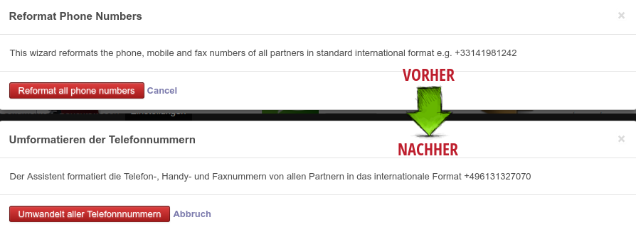 Die Weboberfläche von Odoo kann in beliebige Sprachen übersetzt werden.