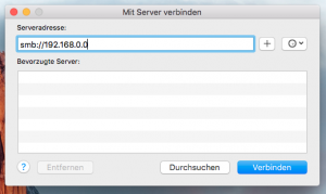 smb laufwerk mit gehe zu verbinden