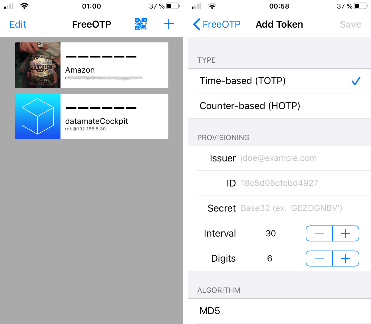 Zwei Faktor App FreeOTP